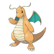 Dragonite official Pokemon artwork