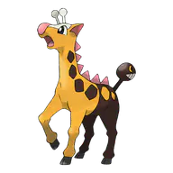 Girafarig official Pokemon artwork