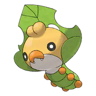 Sewaddle official Pokemon artwork