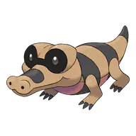 Sandile official Pokemon artwork