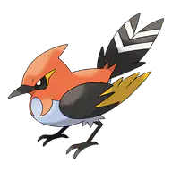 Fletchinder official Pokemon artwork