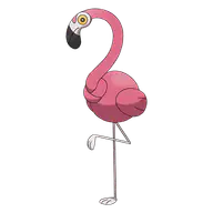 Flamigo official Pokemon artwork