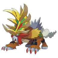 Gouging Fire official Pokemon artwork